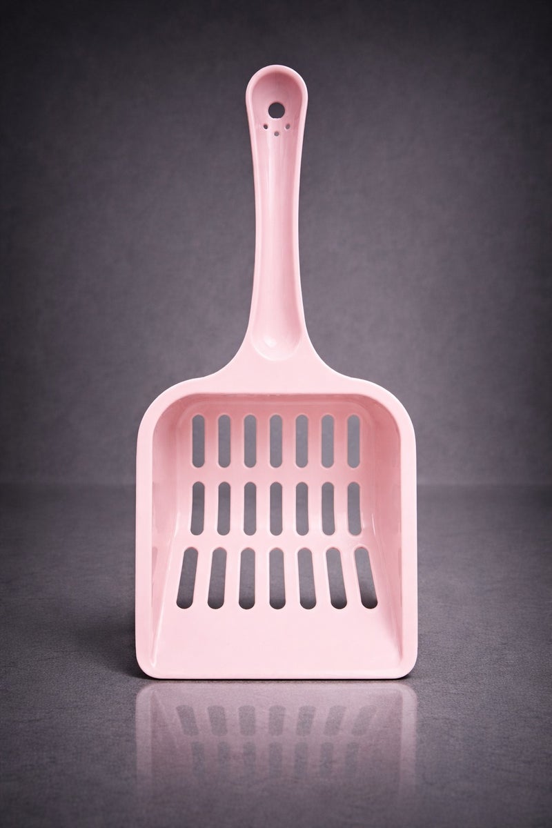 ICare Cat Litter Scoop, Pink, 20 x 9 cm, Slotted Design for Easy Sifting - Image 1